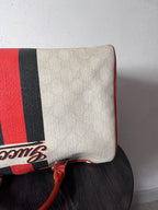 Gucci Limited Edition GG Supreme Boston Canvas Handbag White Red