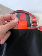 Gucci Limited Edition GG Supreme Boston Canvas Handbag White Red