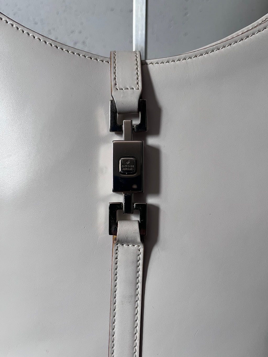 2000s Gucci by Tom Ford Jackie Shoulder Bag White
