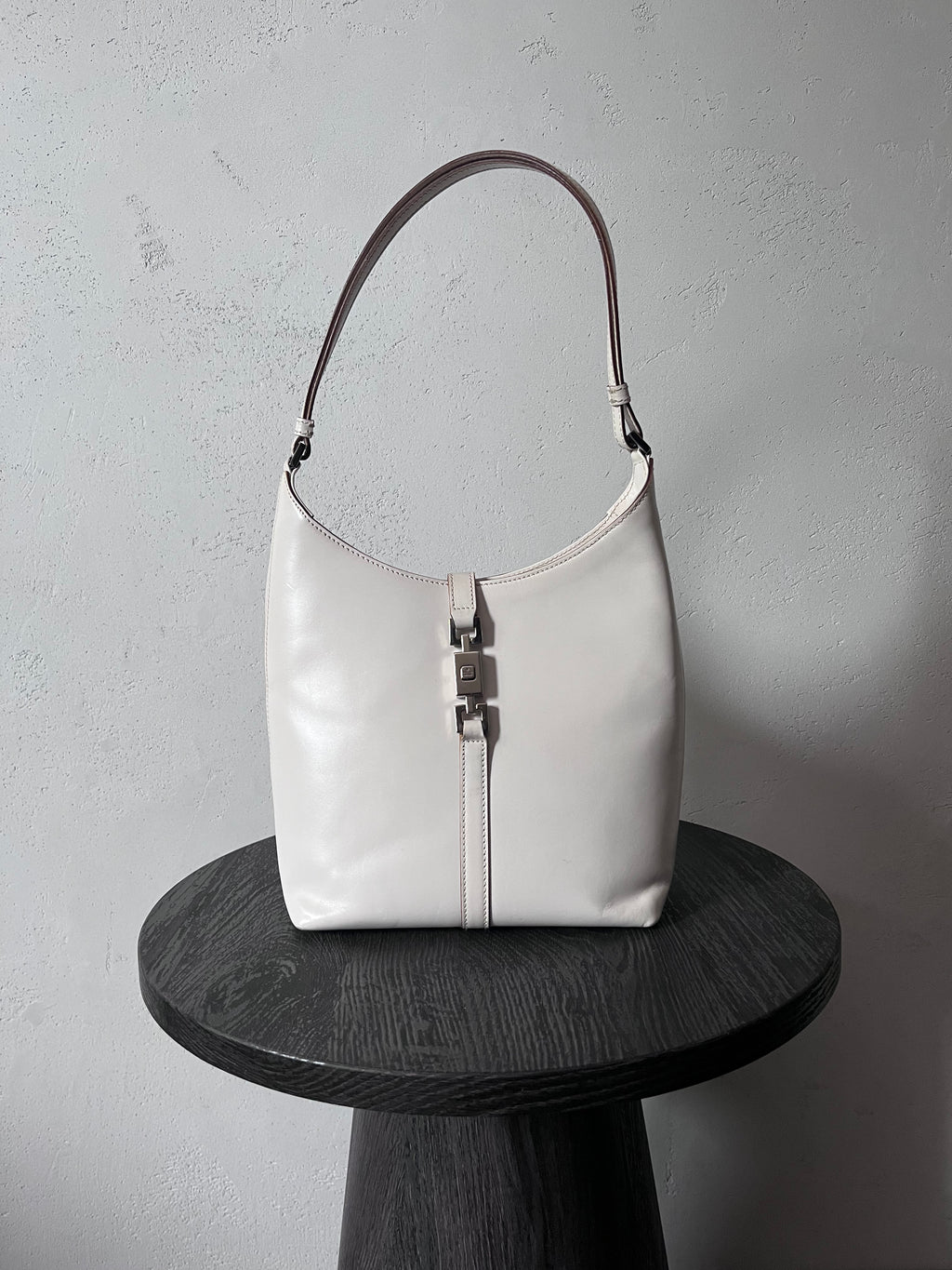 2000s Gucci by Tom Ford Jackie Shoulder Bag White