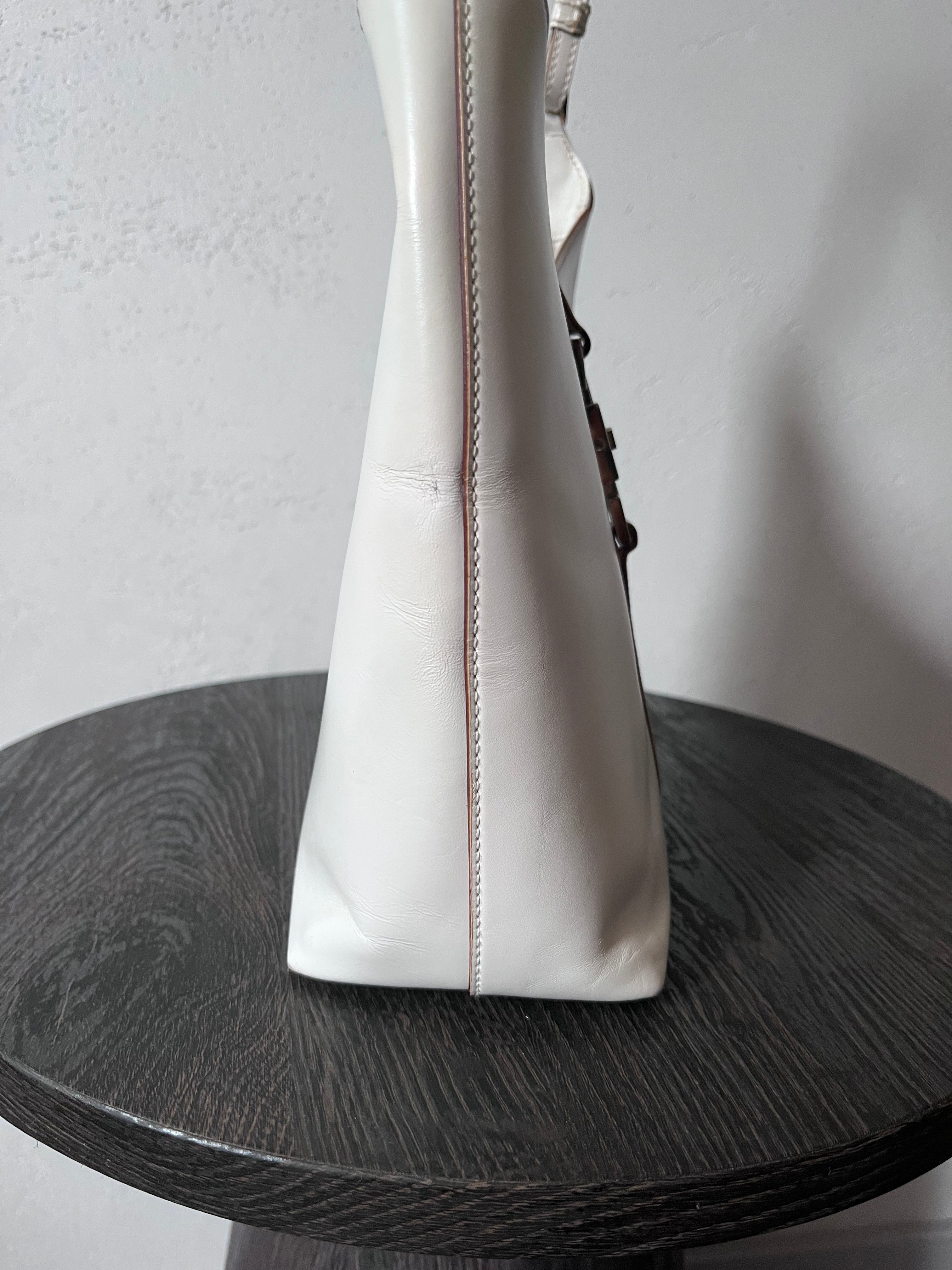 2000s Gucci by Tom Ford Jackie Shoulder Bag White