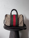 Gucci GG Monogram Canvas Boston Bag Brown Beige