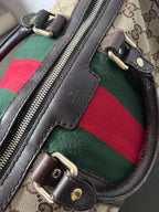 Gucci GG Monogram Canvas Boston Bag Brown Beige