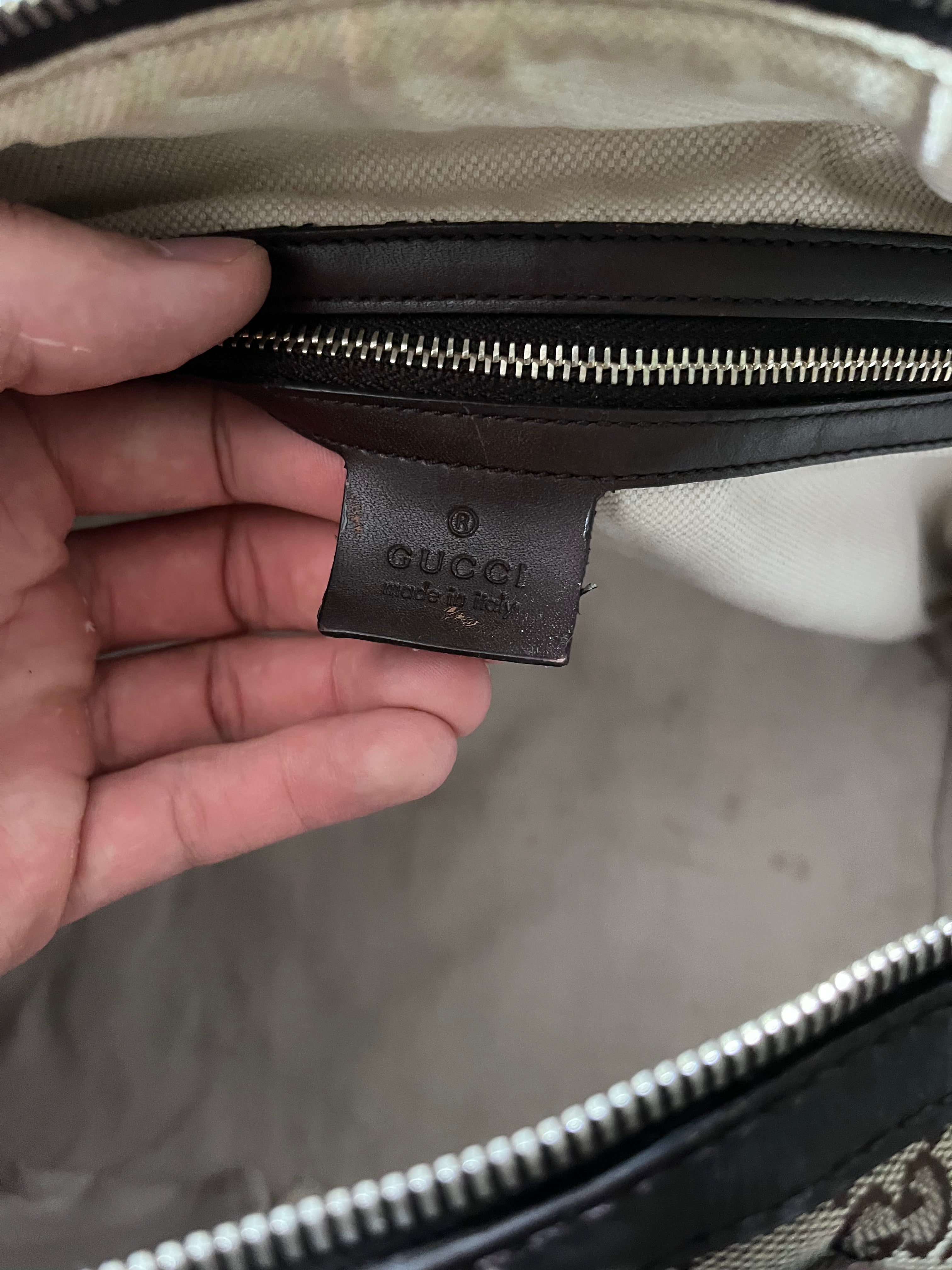 Gucci GG Monogram Canvas Boston Bag Brown Beige
