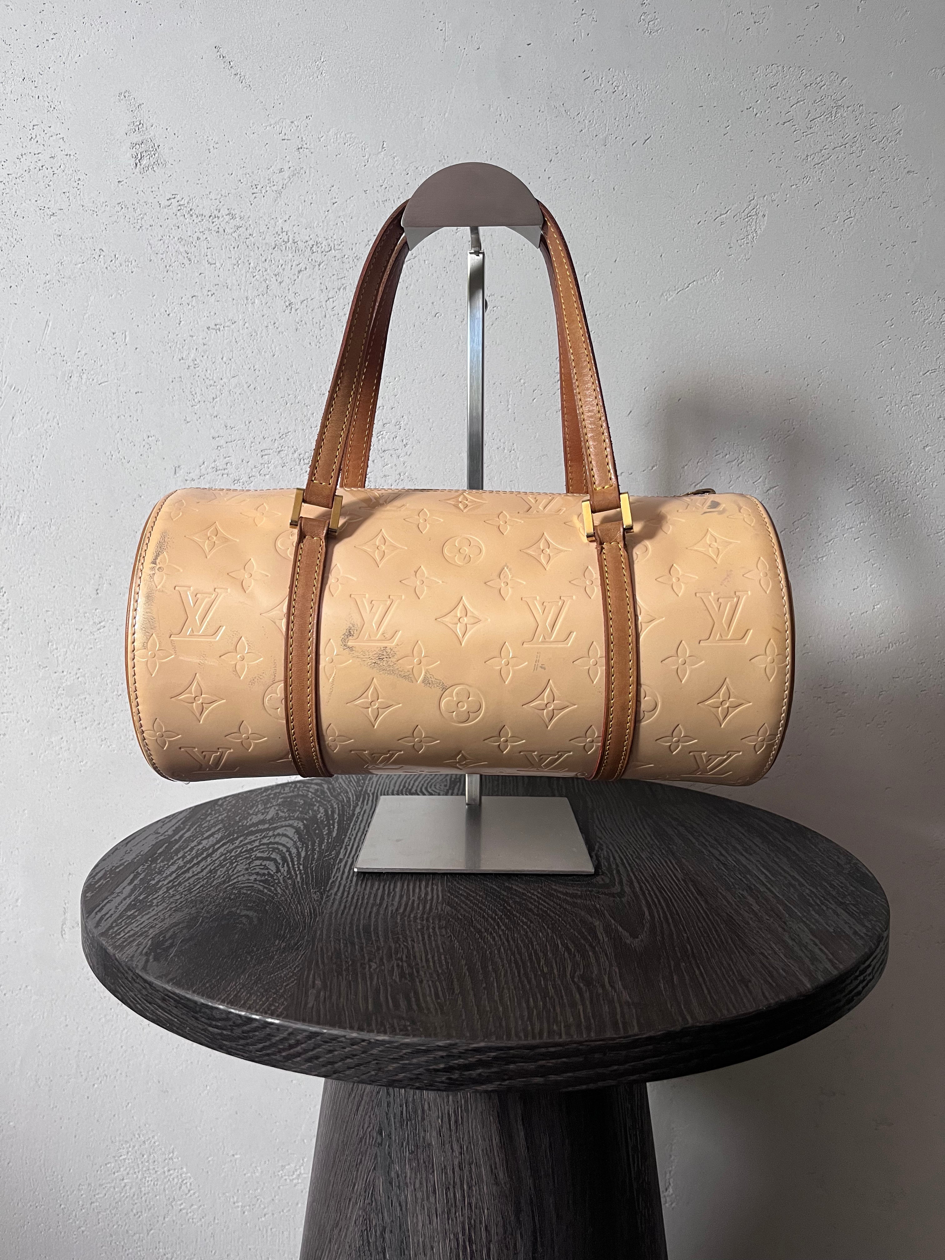 2000s Louis Vuitton Vernis Bedford Shoulder Bag Beige