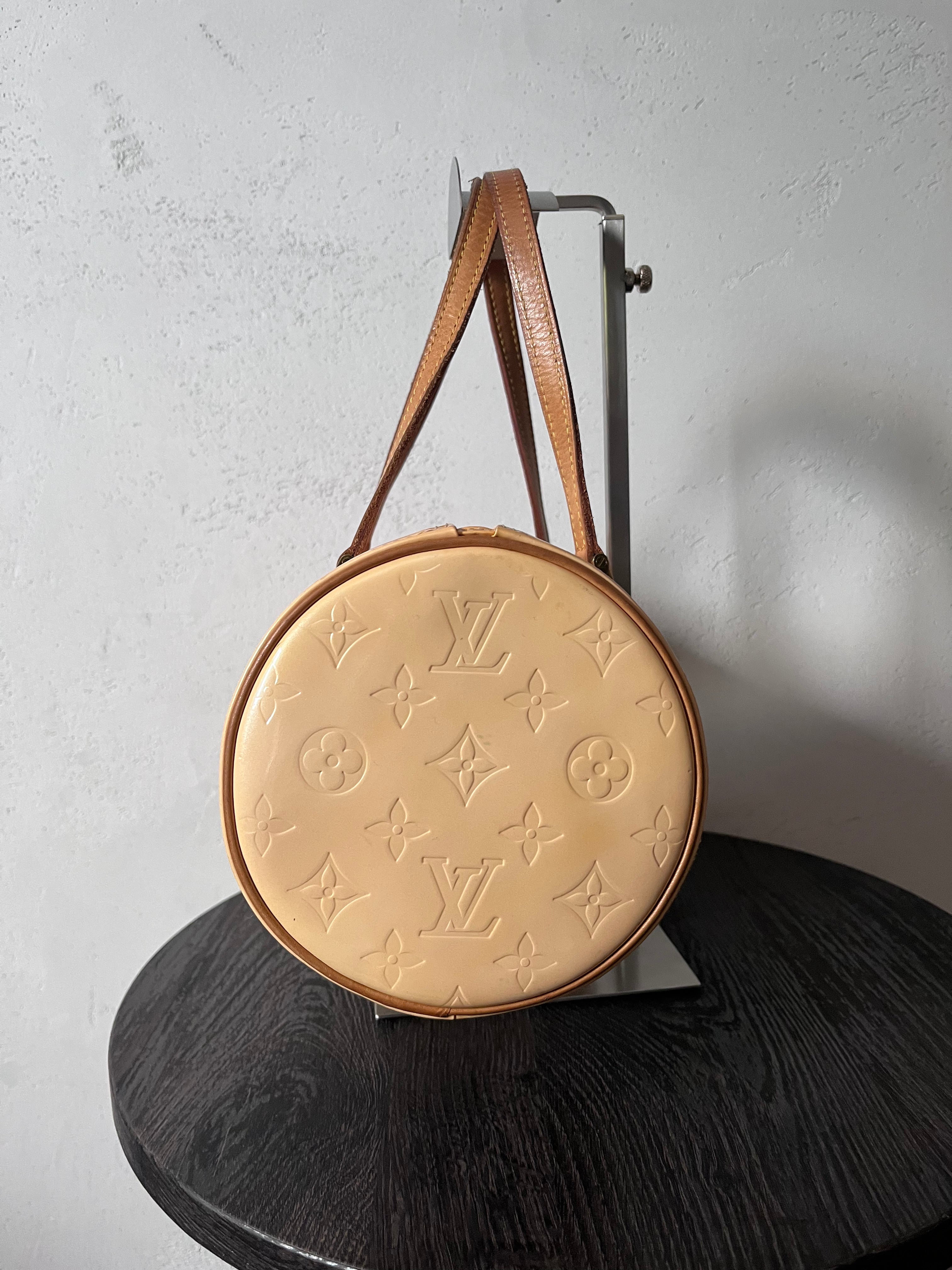 2000s Louis Vuitton Vernis Bedford Shoulder Bag Beige