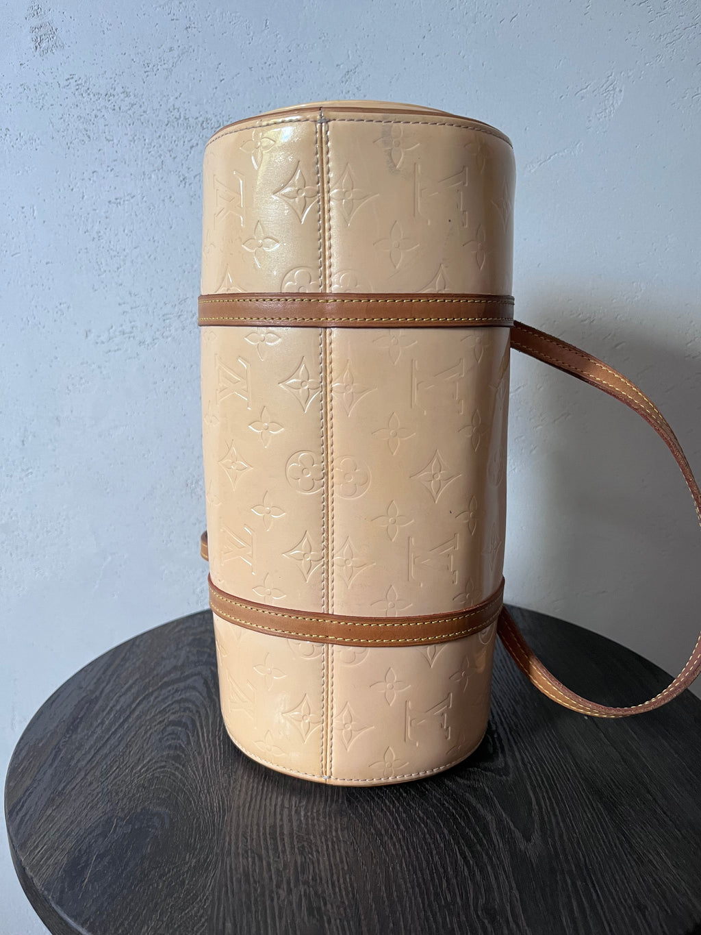 2000s Louis Vuitton Vernis Bedford Shoulder Bag Beige