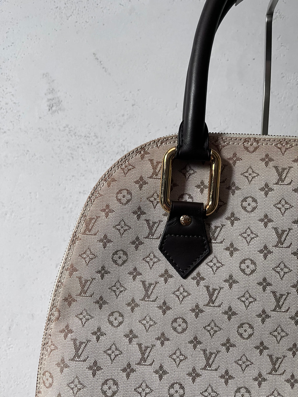 Louis Vuitton Monogram Mini Lin Alma Tall Shoulder Bag Beige
