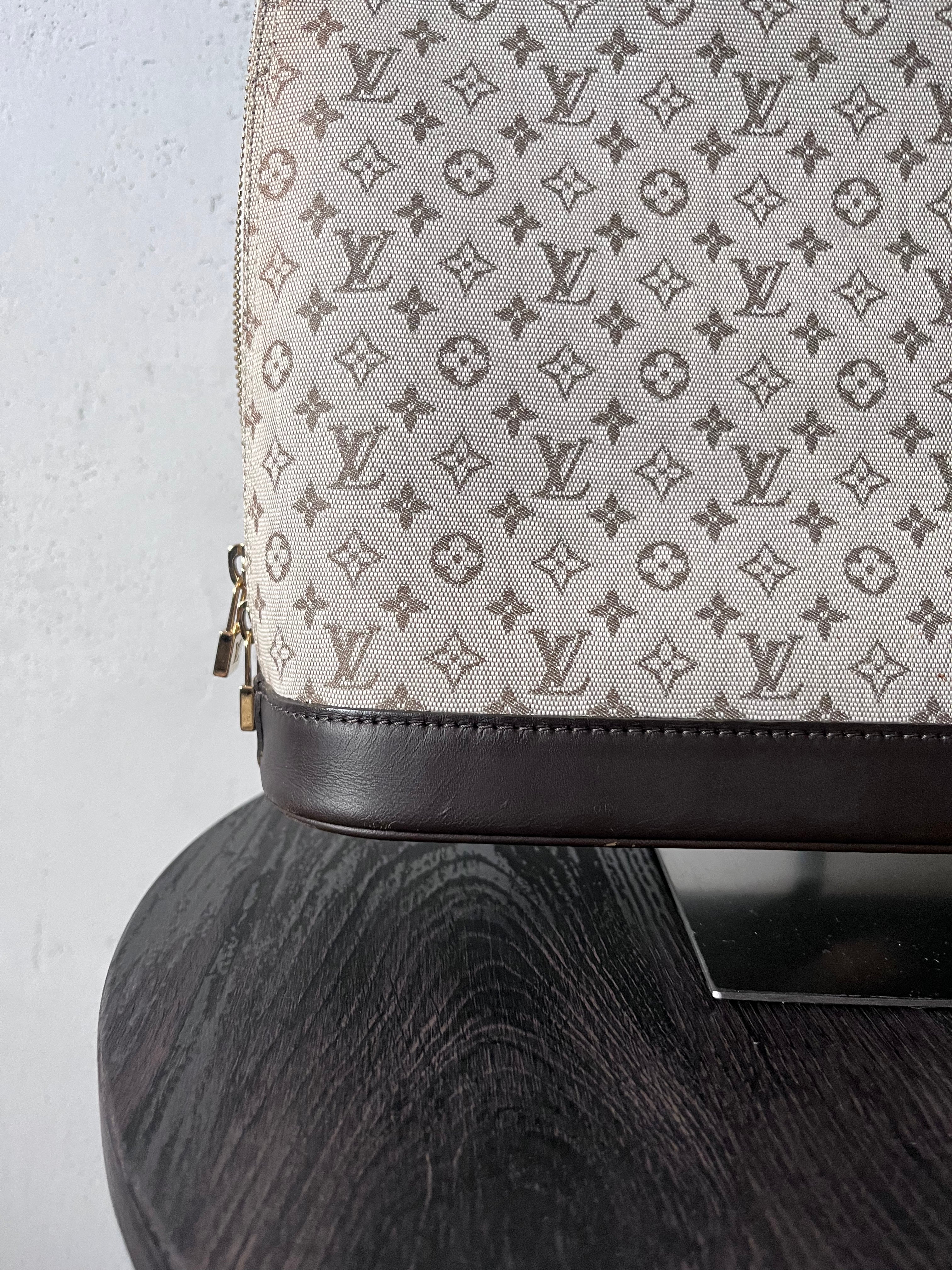 Louis Vuitton Monogram Mini Lin Alma Tall Shoulder Bag Beige