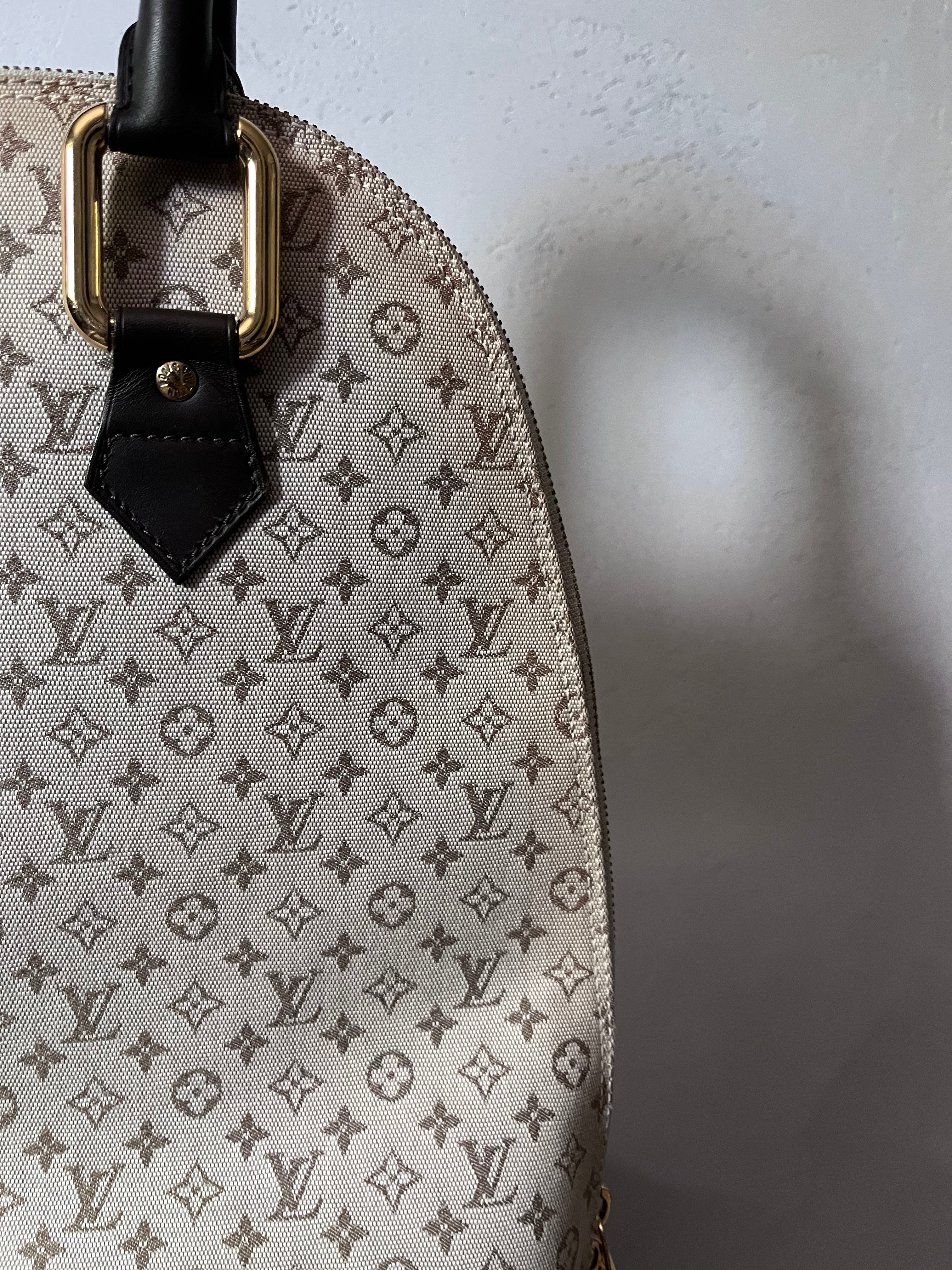Louis Vuitton Monogram Mini Lin Alma Tall Shoulder Bag Beige