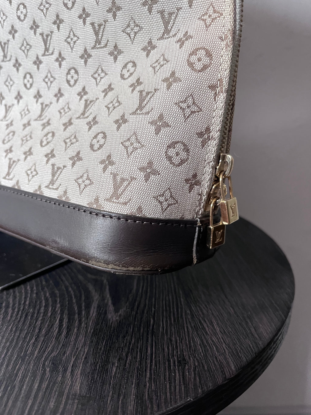 Louis Vuitton Monogram Mini Lin Alma Tall Shoulder Bag Beige
