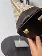 Louis Vuitton Monogram Mini Lin Alma Tall Shoulder Bag Beige