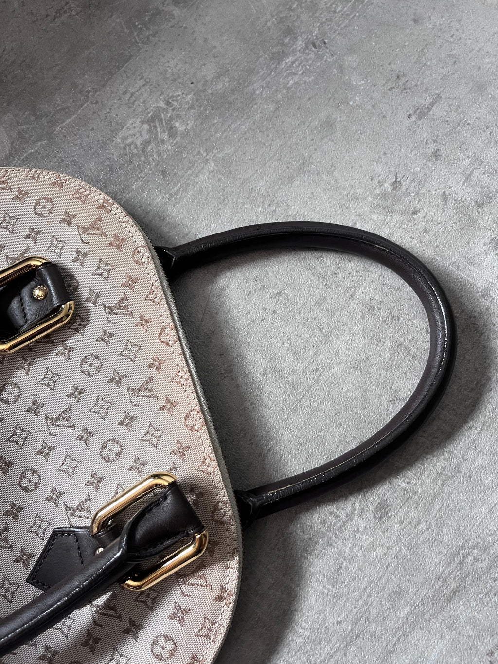 Louis Vuitton Monogram Mini Lin Alma Tall Shoulder Bag Beige