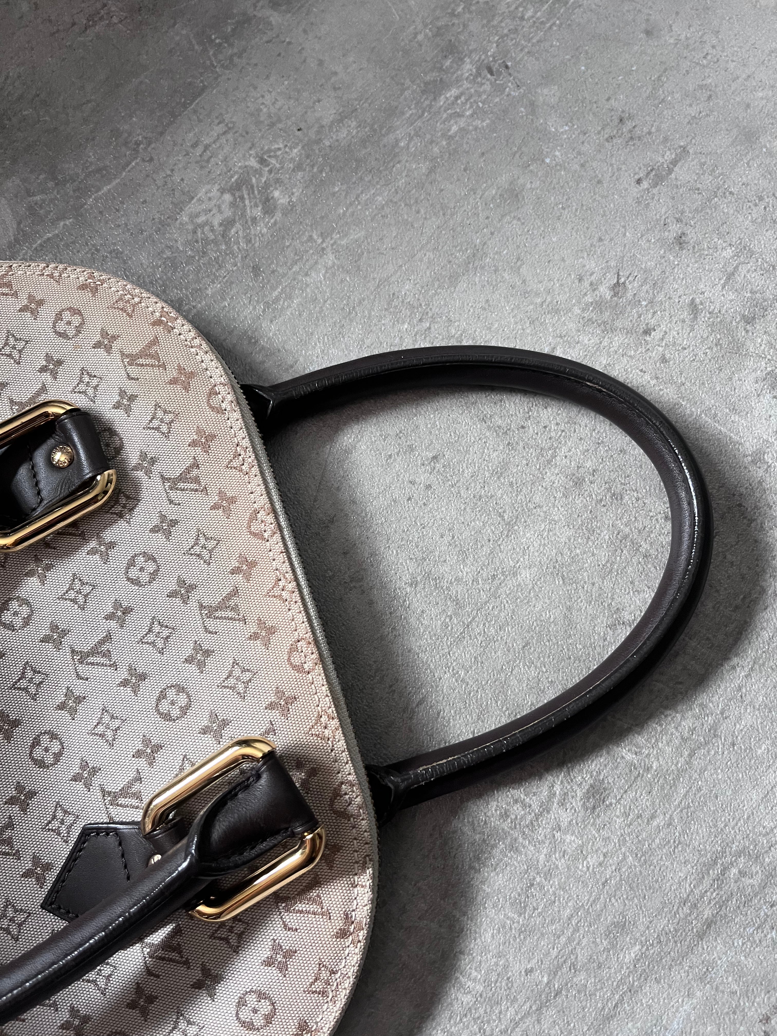 Louis Vuitton Monogram Mini Lin Alma Tall Shoulder Bag Beige