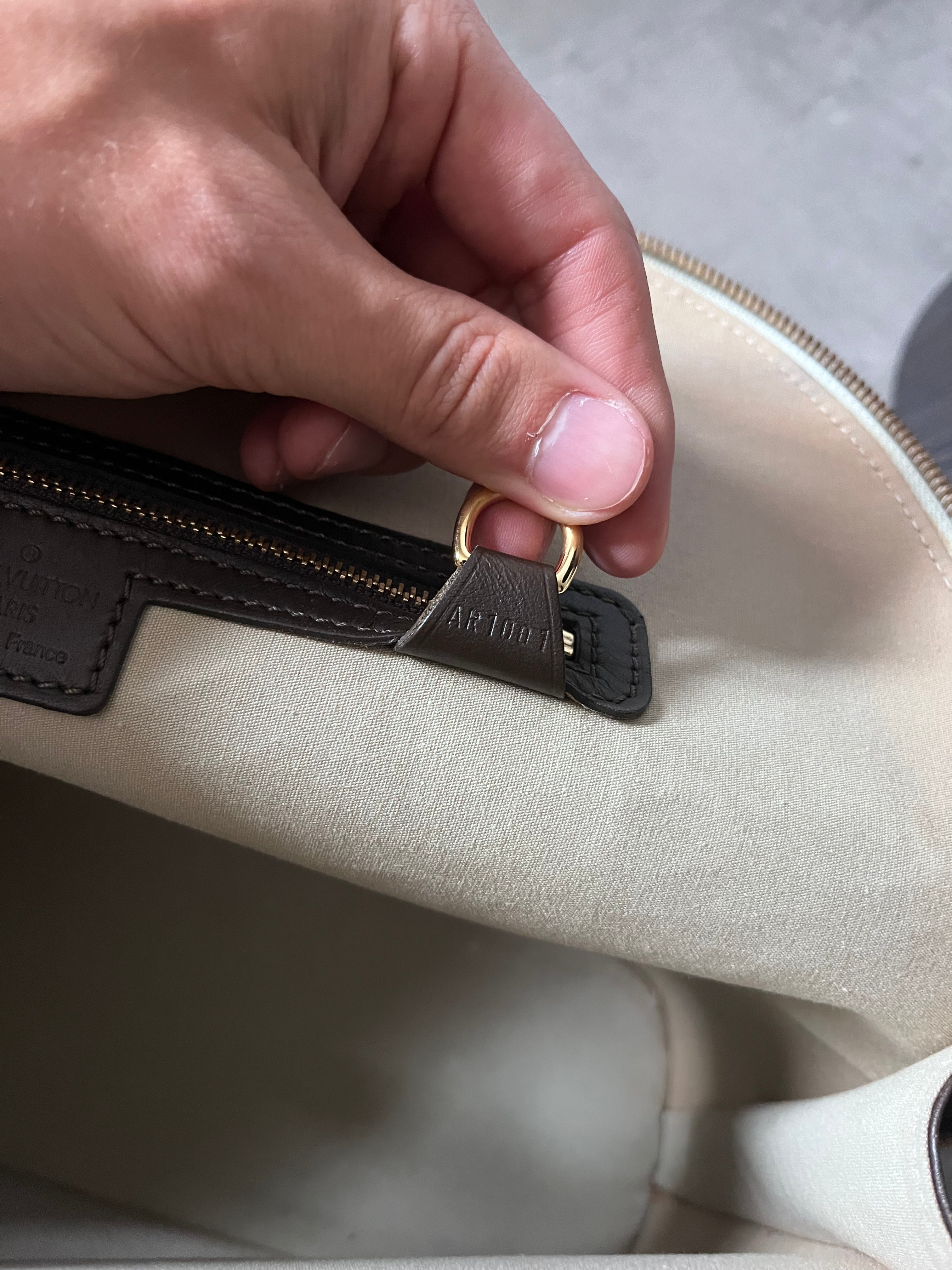 Louis Vuitton Monogram Mini Lin Alma Tall Shoulder Bag Beige