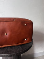 Gucci Mini Boston Leather Bamboo Handbag Brown