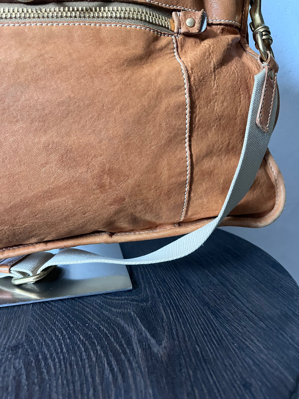 90s Miu Miu Leather Bamboo Handbag Camel Brown