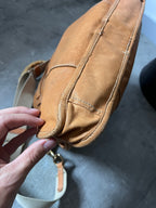 90s Miu Miu Leather Bamboo Handbag Camel Brown