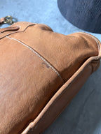 90s Miu Miu Leather Bamboo Handbag Camel Brown
