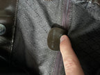 Gucci Vintage Nylon Bamboo Shoulder Bag Black / Chocolate