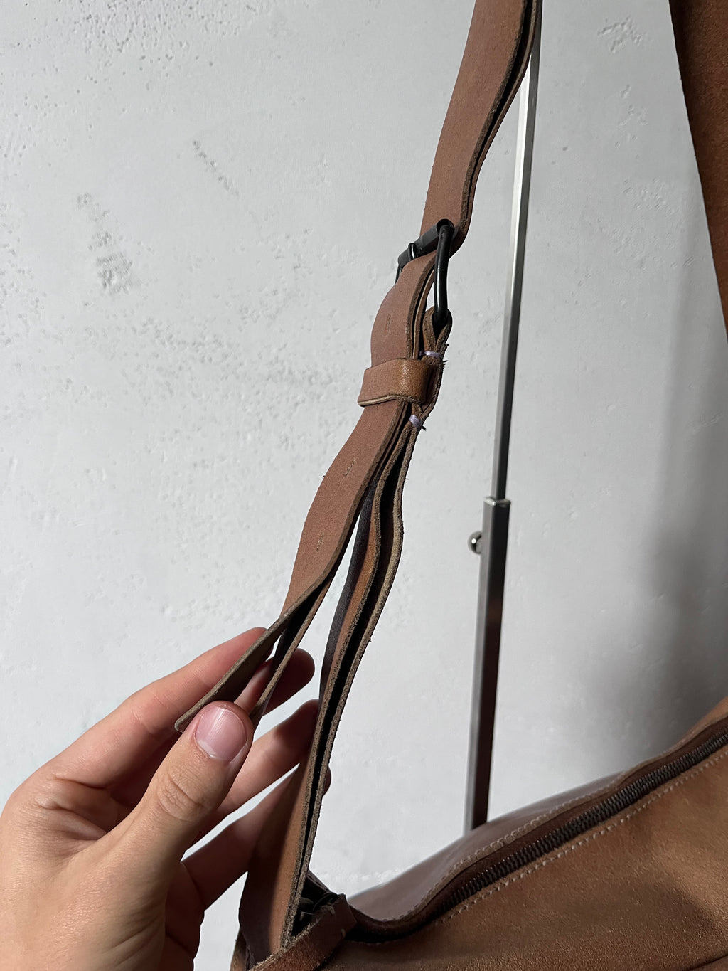 90s Miu Miu Vintage Cargo Suede Leather Shoulder Bag Brown