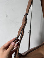90s Miu Miu Vintage Cargo Suede Leather Shoulder Bag Brown