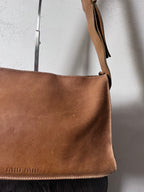 90s Miu Miu Vintage Cargo Suede Leather Shoulder Bag Brown