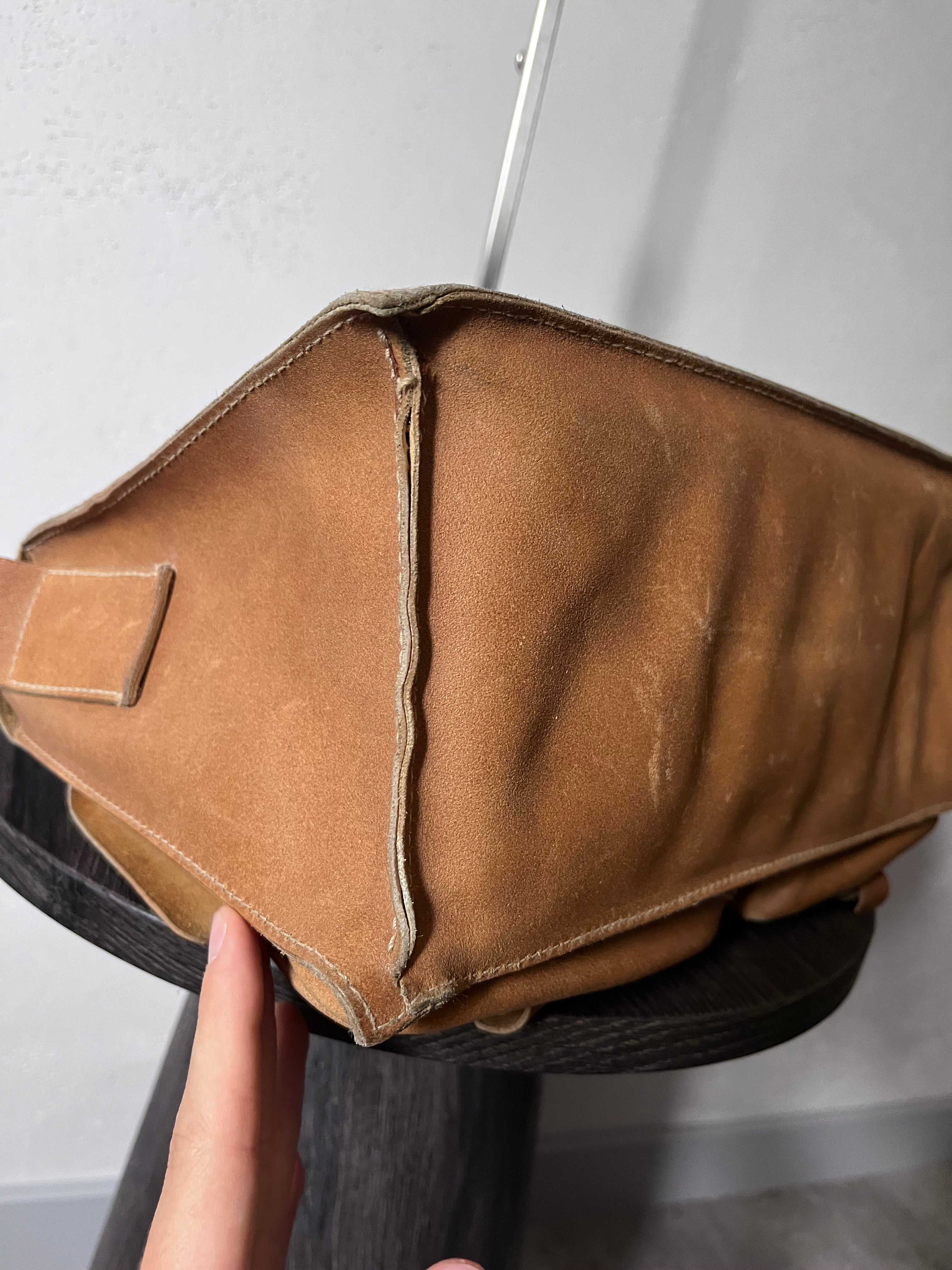 90s Miu Miu Vintage Cargo Suede Leather Shoulder Bag Brown