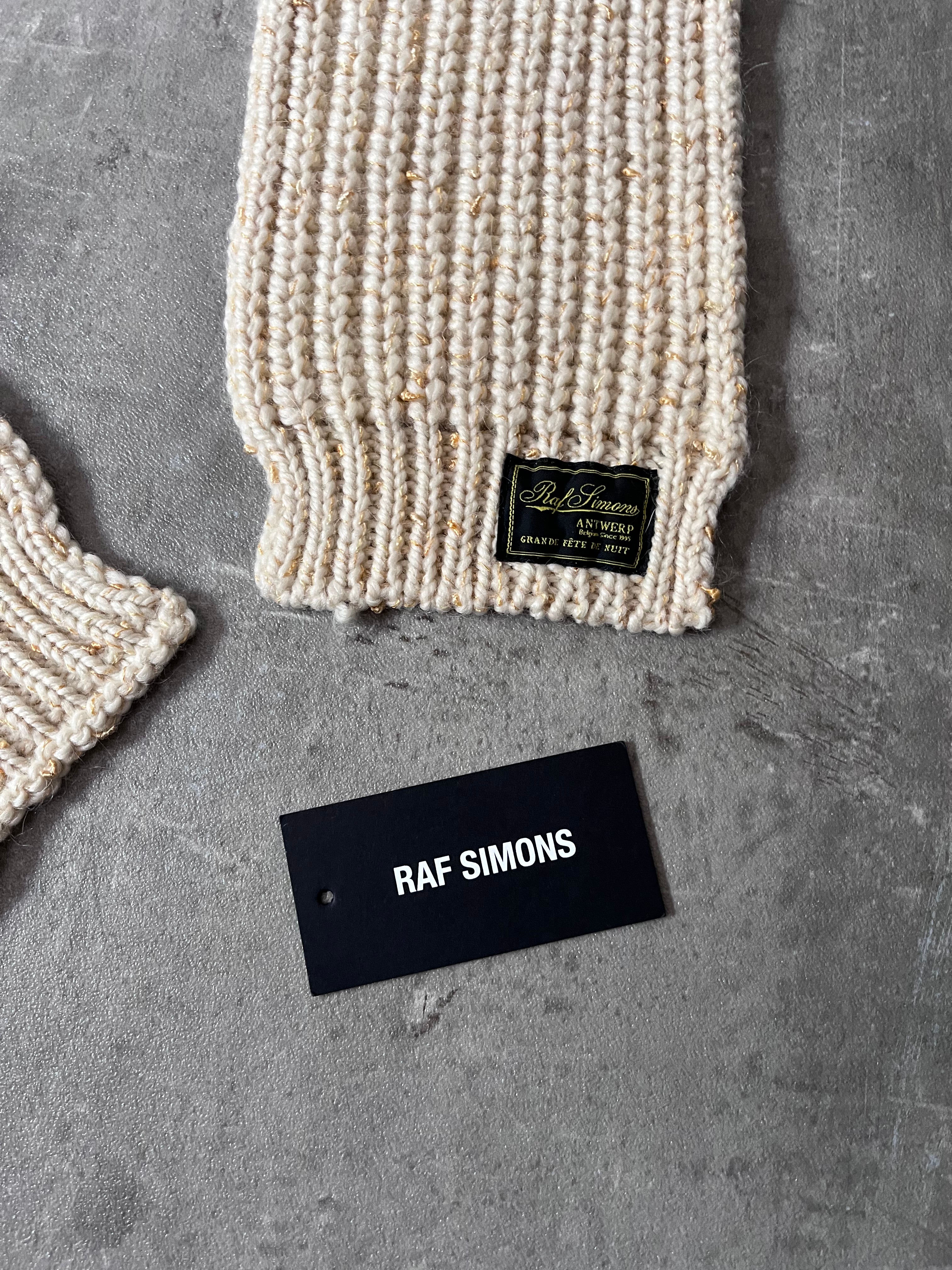 F/W 2022/23 Raf Simons Wool Mohair Scarf Beige