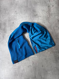 2000s Prada Wool Nylon Sport Scarf Blue