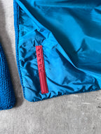 2000s Prada Wool Nylon Sport Scarf Blue