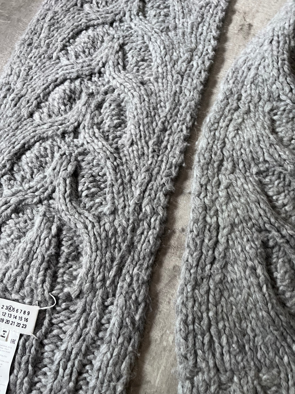 F/W 2015 Maison Margiela Alpaca Scarf Grey