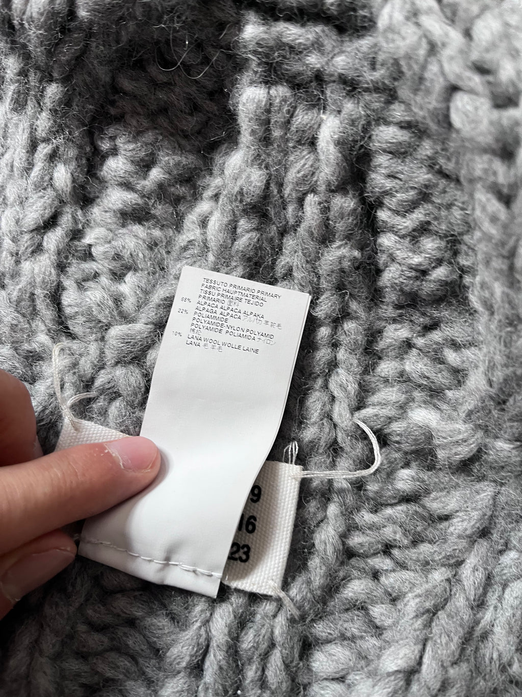 F/W 2015 Maison Margiela Alpaca Scarf Grey