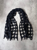 Yohji Yamamoto Y's Wool Hole Pattern Scarf Black