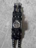 2000s Dolce & Gabbana Bay Star Leather Watch Black