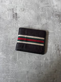 Gucci Vintage Striped Leather Wallet Brown