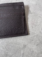 Gucci Vintage Striped Leather Wallet Brown