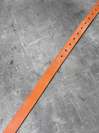 Acne Studios Cracking Leather Belt Orange