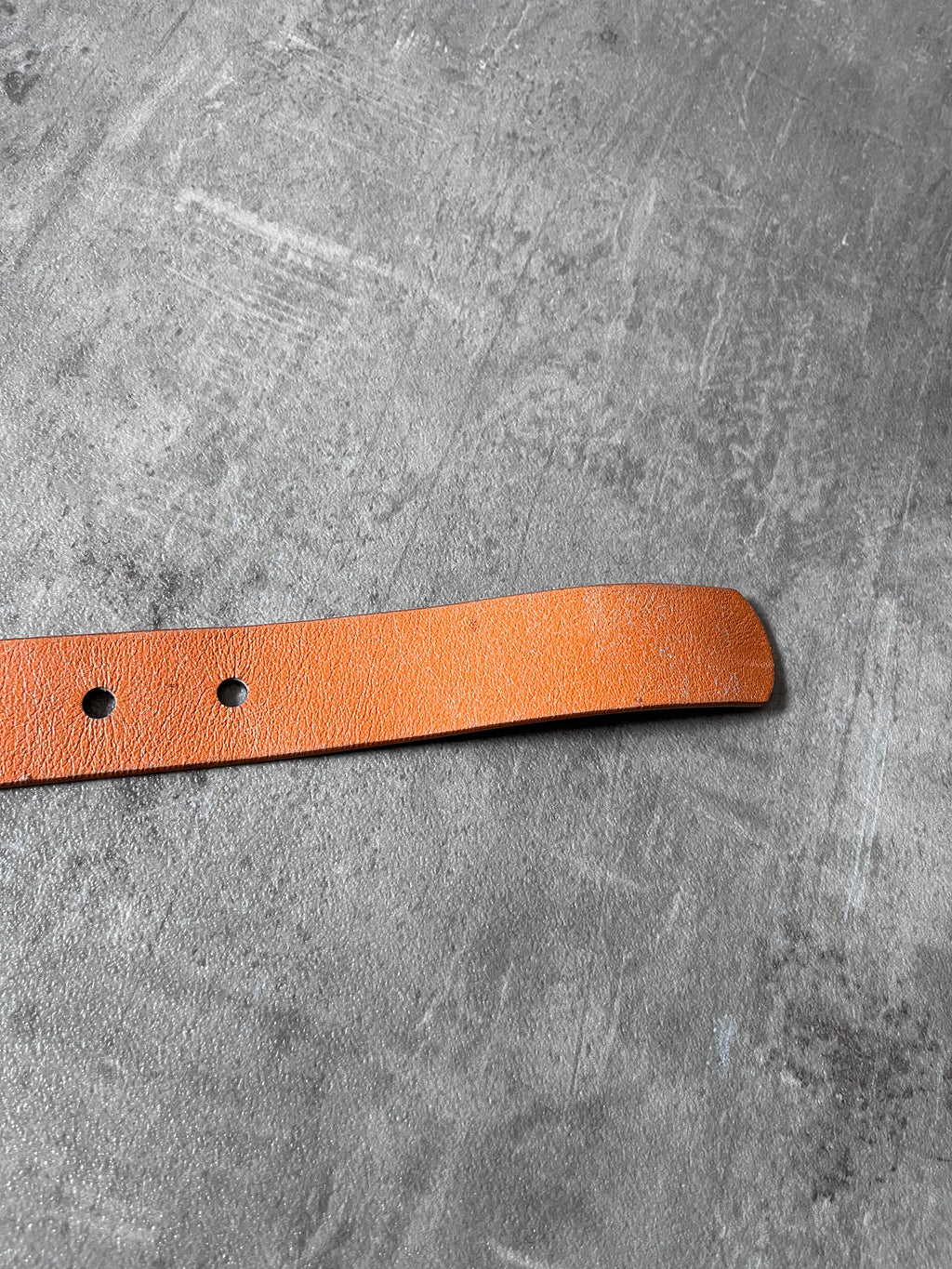Acne Studios Cracking Leather Belt Orange