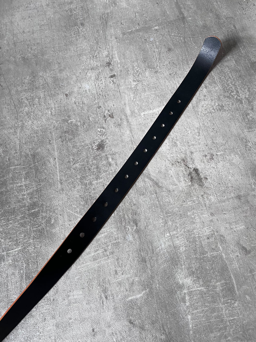 Acne Studios Cracking Leather Belt Orange