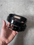 Helmut Lang Vintage Patent Leather Belt Black