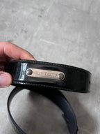 Helmut Lang Vintage Patent Leather Belt Black