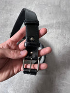 Helmut Lang Vintage Patent Leather Belt Black