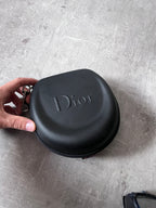 Dior Logo Ribbon Oversized Sunglasses Navy Blue