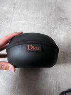 Dior Logo Ribbon Oversized Sunglasses Navy Blue