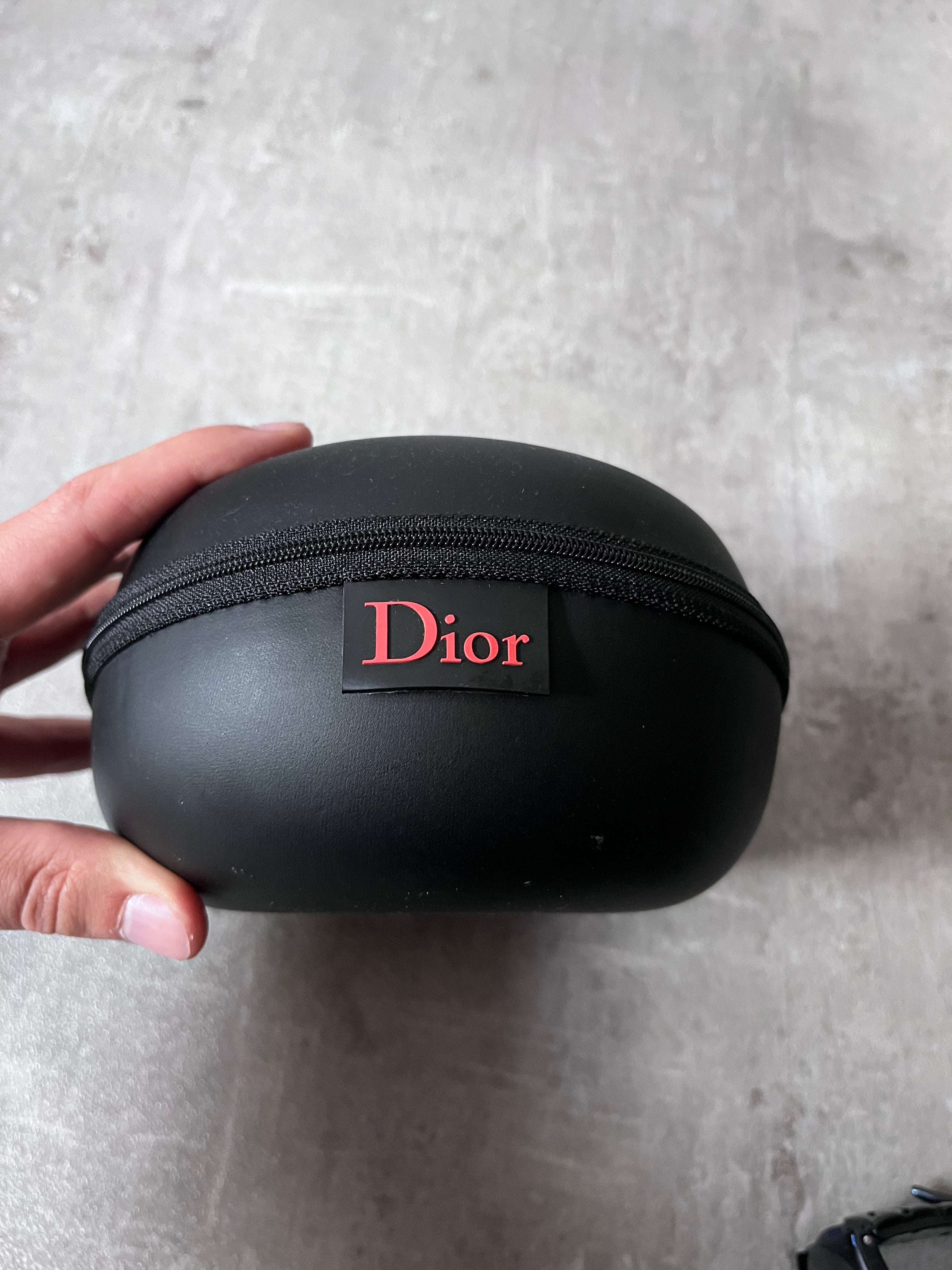 Dior Logo Ribbon Oversized Sunglasses Navy Blue