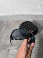 Dior Logo Ribbon Oversized Sunglasses Navy Blue