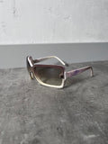 Chanel Vintage CC Logo Gradient Sunglasses White Purple