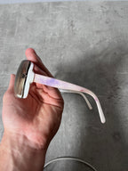 Chanel Vintage CC Logo Gradient Sunglasses White Purple