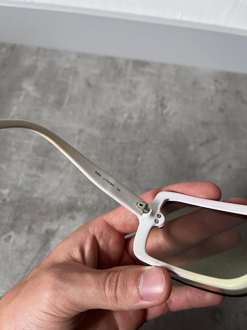 Chanel Vintage CC Logo Gradient Sunglasses White Purple